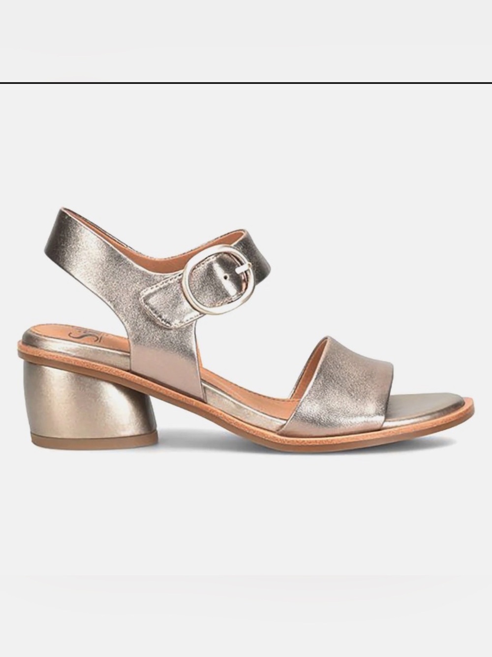 Söfft Chevonne Block Heel Sandals in Light Espresso, Size 6.5